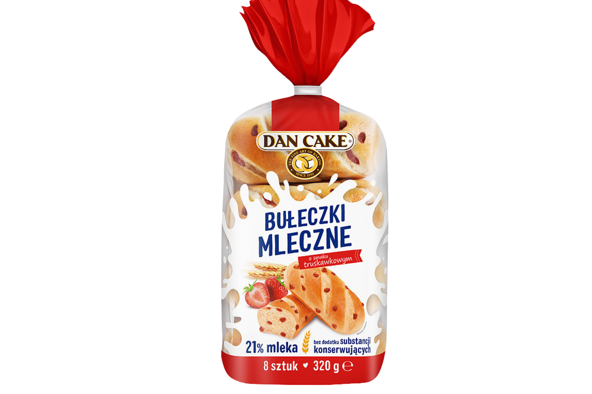 Bułeczki mleczne o smaku truskawkowym
