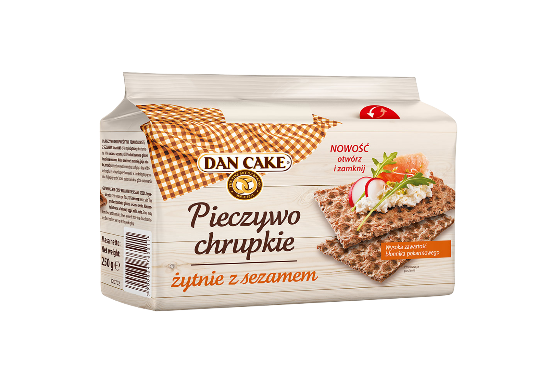 Pieczywo chrupkie żytnie z sezamem