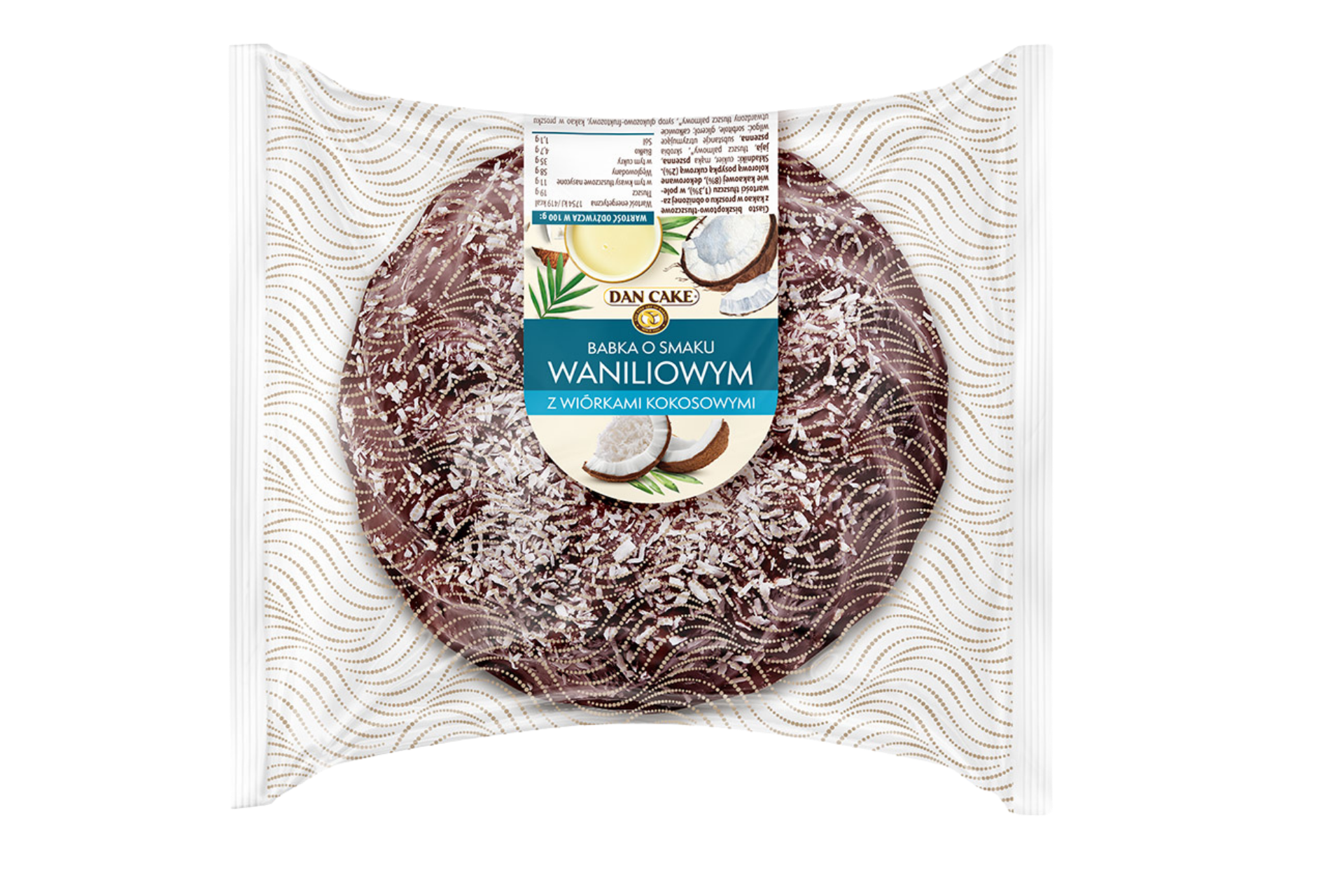 Vanilla-flavored cupcake with coconut